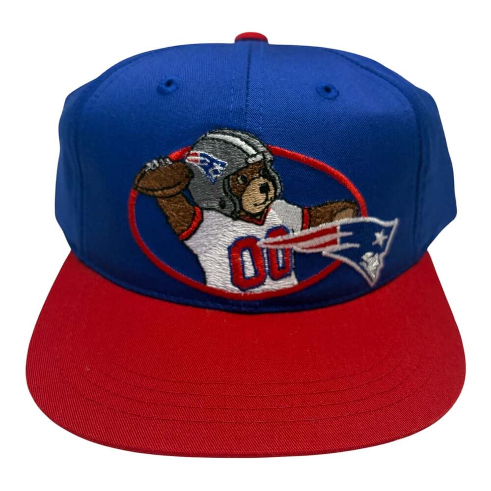 youth Vintage Annco New England Patriots Football Bear Snapback Hat